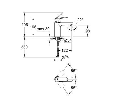 Смеситель для умывальника GROHE 23 327 000