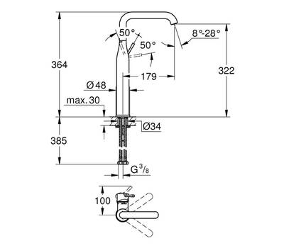 Смеситель для умывальника GROHE 32 901 001