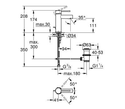 Смеситель для умывальника GROHE 32 898 001