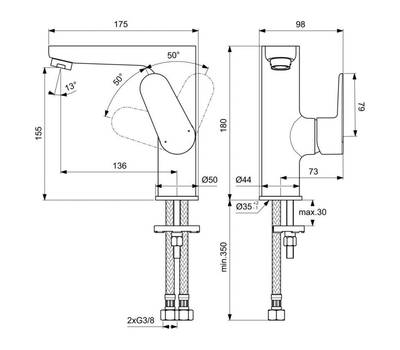 Смеситель для умывальника IdealStandard BC555AA