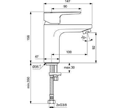 Смеситель для умывальника IdealStandard BC567AA