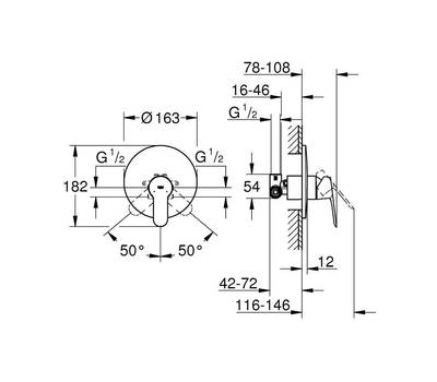 Смеситель для ванны GROHE 29 078 000