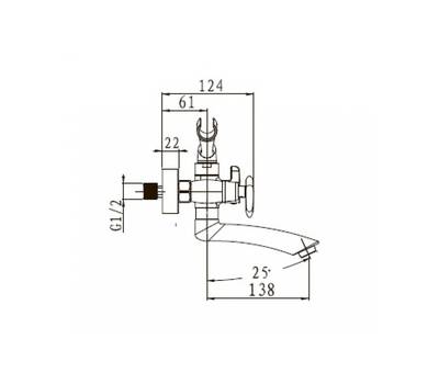 Смеситель для ванны KAISER 57122-2