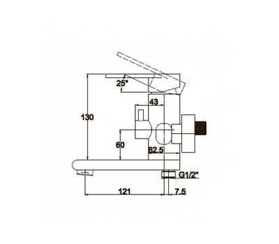 Смеситель для ванны KAISER 33022