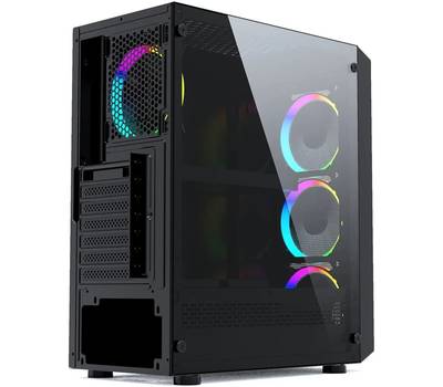 Корпус системного блока Powercase CMAXB-F2L1 Maestro X3 Black, Tempered Glass, 2х 120mm fan + 1x 12