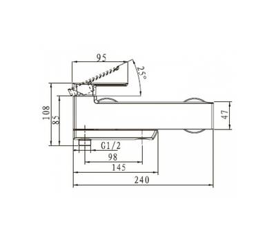 Смеситель для ванны KAISER 53022