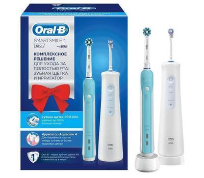 Набор электрических зубных щеток ORAL-B SmartSmile 510 белый/голубой