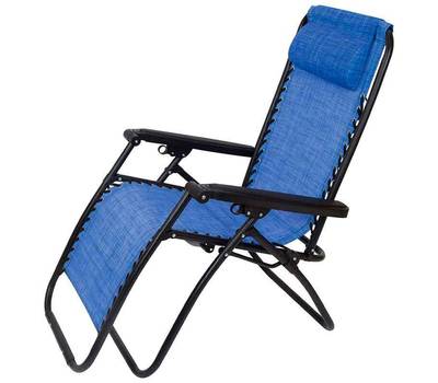Кресло складное ЭКОС CHO-137-13 Люкс голубое (993070)