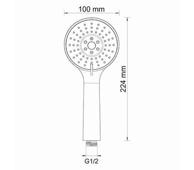 Лейка для душа WasserKRAFT A002