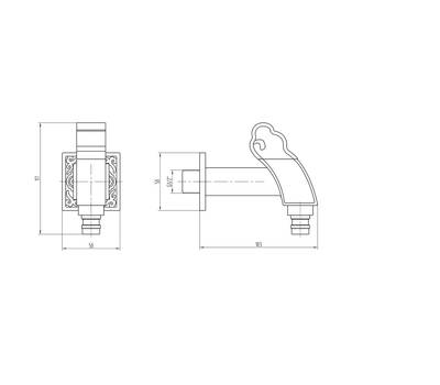 Кран для бани ZorG Sanitary A 31111 BR