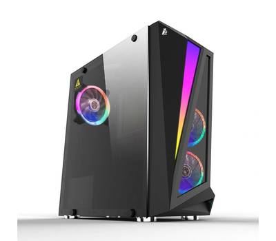 Корпус системного блока 1STPLAYER R5-3R1 RAINBOW R5 / ATX, tempered glass side panel / 3x 120mm LED