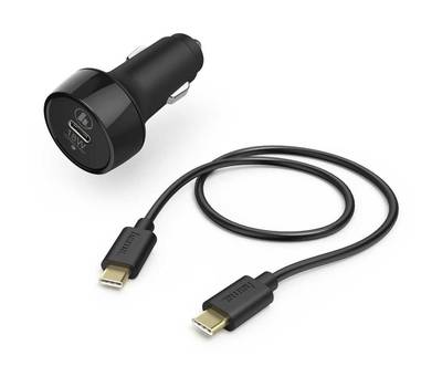Устройство зарядное HAMA H-183327 3A PD+QC универсальное кабель USB Type C черный (00183327)