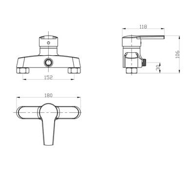 Смеситель для душа РМС SL50-003