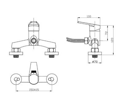 Смеситель для душа РМС SL132-003