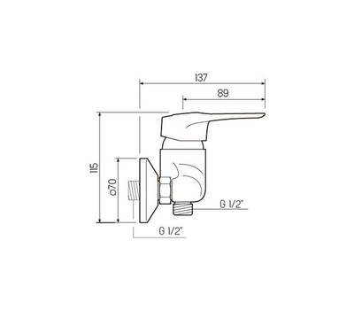 Смеситель для душа РМС SL55-003