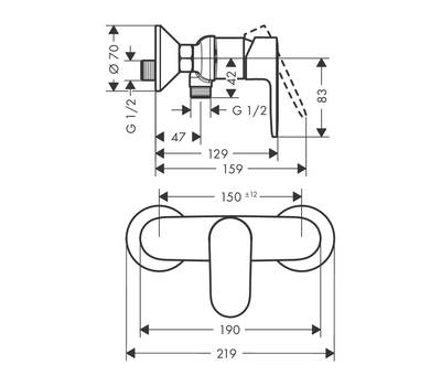 Смеситель для душа Hansgrohe 71 640 000