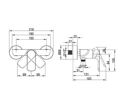 Смеситель для душа VILLEROY&BOCH TVS10400100061