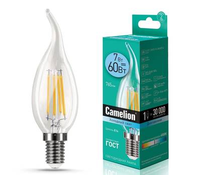 Комплект светодиодных лампочек CAMELION LED7-CW35-FL/845/E14/10шт