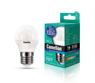 Комплект светодиодных лампочек CAMELION LED12-G45/865/E27/10шт