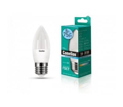 Комплект светодиодных лампочек CAMELION LED8-C35/845/E27/10шт