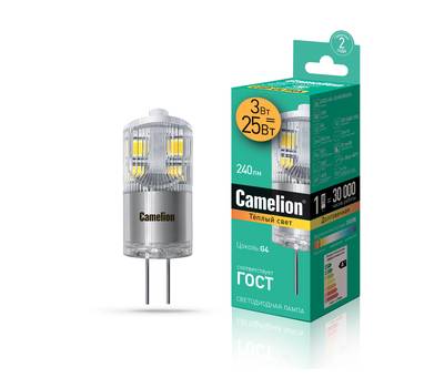 Комплект светодиодных лампочек CAMELION LED3-G4-JD-NF/830/G4/10шт