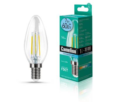 Комплект светодиодных лампочек CAMELION LED7-C35-FL/845/E14/10шт
