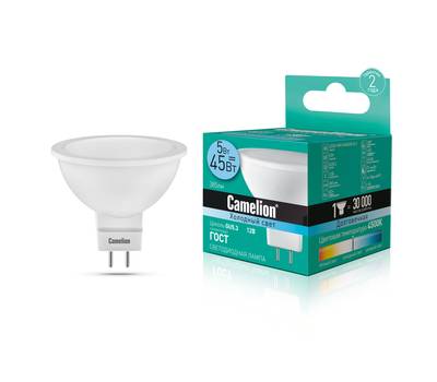 Комплект светодиодных лампочек CAMELION LED5-MR16/845/GU5.3/10шт