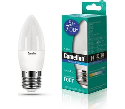 Комплект светодиодных лампочек CAMELION LED8-C35/865/E27/10шт