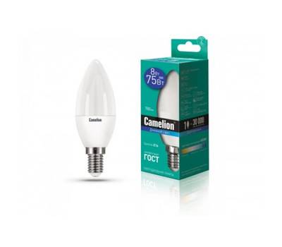 Комплект светодиодных лампочек CAMELION LED8-C35/865/E14/10шт