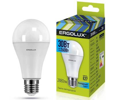 Комплект светодиодных лампочек ERGOLUX LED-A70-30W-E27/10шт-4K/10шт