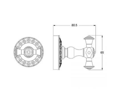 Крючок двойной ZorG Sanitary AZR 02 SL