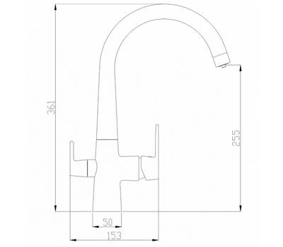 Смеситель для кухни под фильтр Steel Hammer SH 819 BLACK BR