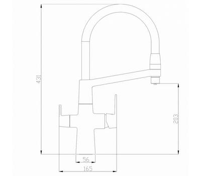 Смеситель для кухни с вытяжной лейкой Steel Hammer SH 818-6 SATIN