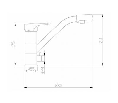 Смеситель для кухни под фильтр Steel Hammer SH 321 CR