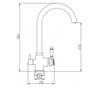 Смеситель для кухни под фильтр Steel Hammer SH 723 SATIN