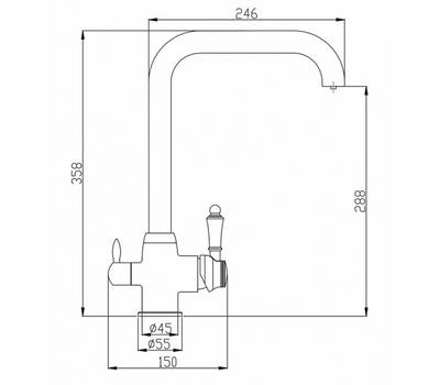 Смеситель для кухни под фильтр Steel Hammer SH 725 BRONZE