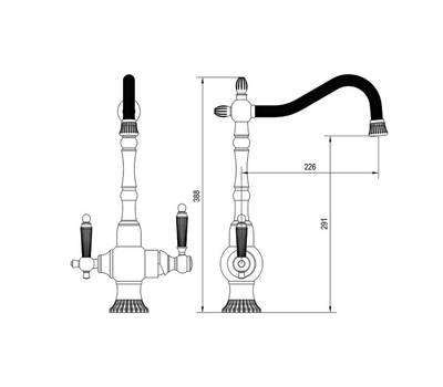 Смеситель для кухни под фильтр ZorG Sanitary ZR 351 YF BR