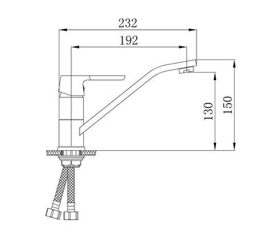 Смеситель для кухни РМС SL123BL-004F-25