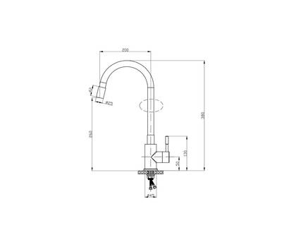 Смеситель для кухни РМС SUS124W-016F