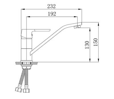 Смеситель для кухни РМС SL123W-004F-25