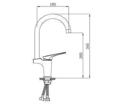 Смеситель для кухни РМС SL122BW-017F