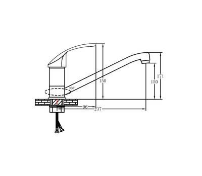 Смеситель для кухни РМС SL85-004FBS-25