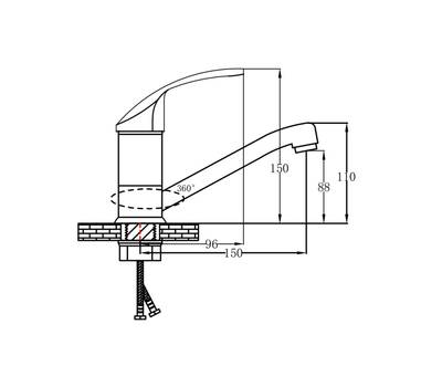 Смеситель для кухни РМС SL85-004FBS-15