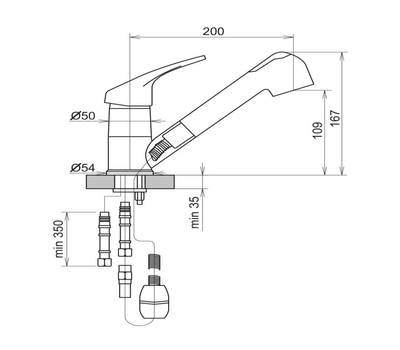 Смеситель для кухни AquaGranitEx C-4040 (302) , песочный