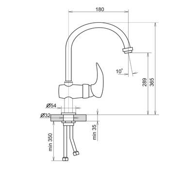 Смеситель для кухни AquaGranitEx C-5035 (302) , песочный