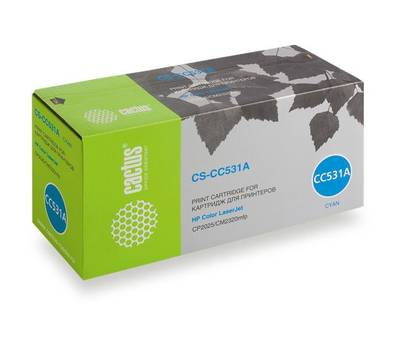 Картридж лазерный CACTUS CS-CC531A CC531A голубой (2800стр.) для CLJ CP2025/CM2320