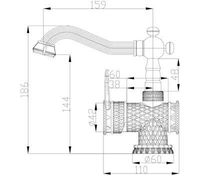 Смеситель для умывальника ZorG Sanitary A 413U-SL