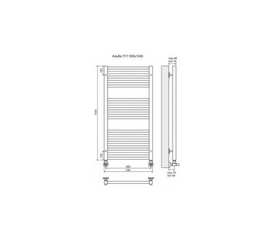 Полотенцесушитель Terminus Альба П17 500x1045