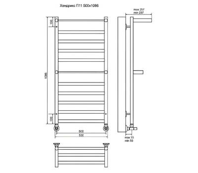 Полотенцесушитель Terminus Хендрикс плюс П11 500x1086