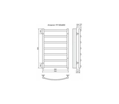 Полотенцесушитель Terminus Атланта+ П7 500х800